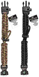 A2S Protection Paracord Bracelet K2-Peak – Survival Gear Kit with Embedded Compass, Fire Starter, Emergency Knife & Whistle EDC Hiking Gear- Camping Gear