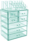 Sorbus Acrylic Cosmetic Makeup and Jewelry Storage Case Display-Spacious Design-for Bathroom, Dresser, Vanity and Countertop (4 Large, 2 Small Drawers, Clear)