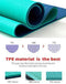 YAWHO Yoga Mat Fitness Mat Specifications 72'' x 26'' Thickness 1/4-Inch Eco Friendly Material SGS Certified Ingredients TPE Extra Large Non-Slip Exercise Mat with Carry Bag