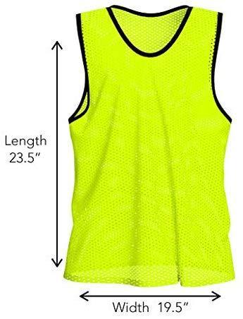 Unlimited Potential Nylon Mesh Scrimmage Team Practice Vests Pinnies Jerseys Bibs for Children Youth Sports Basketball, Soccer, Football, Volleyball (Pack of 12)