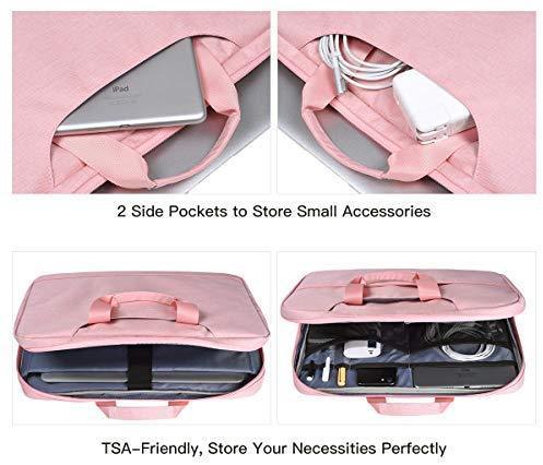 11.6-13 Inch Laptop Bag Sleeve for Women Ladies Travel Briefcase with Accessories Organizer for Lenovo Chromebook C330, Acer Chromebook R11, Surface Pro 12.3, Samsung HP ASUS Dell Chromebook Case,Pink