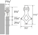 5FT Heavy Duty Sturdy Sliding Barn Door Hardware Kit -Super Smoothly and Quietly - Simple and Easy to Install - Includes Step-by-Step Installation Instruction -Fit 30" Wide Door(Rhombic Shape Hanger)