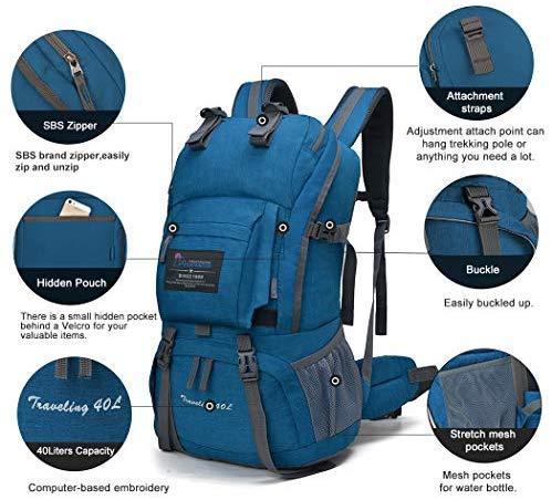 MOUNTAINTOP 40L Hiking Backpack for Outdoor Camping