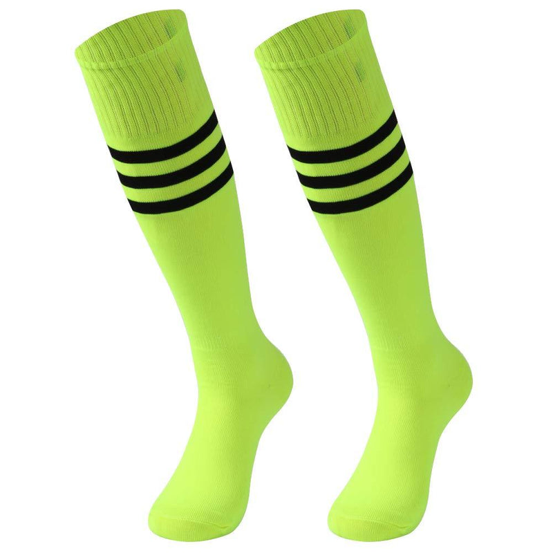 saounisi Unisex Tube Socks Stripe,2 Pairs Knee High Football Soccer Volleyball Baseball Cheerleading Team Socks