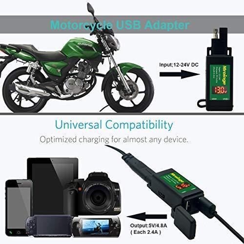 Mroinge MBC010 Automotive Trickle Maintainer 12V 1A Smart Automatic Charger for Car Motorcycle Boat Lawn Mower SLA ATV Wet Agm Gel Cell Lead Acid Batteries