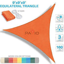 Patio Paradise 20' x 20' x 20' Beige Sun Shade Sail Triangle Canopy, 180 GSM Permeable Canopy Pergolas Top Cover, Permeable UV Block Fabric Durable Outdoor, Customized Available