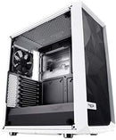 Fractal Design Meshify C - Compact Computer Case - High Performance Airflow/Cooling - 2X Fans Included - PSU Shroud - Modular Interior - Water-Cooling Ready - USB3.0 - Tempered Glass Light - Blackout