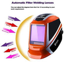 Solar Powered Welding Helmet Auto Darkening Professional Hood with Wide Lens Adjustable Shade Range 4/9-13 for Mig Tig Arc Weld Grinding Welder Mask