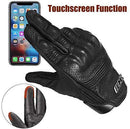 ILM Goatskin Leather Motorcycle Motorbike Powersports Racing Gloves Touchscreen For Men and Women Black (XXL, Black Perforated)