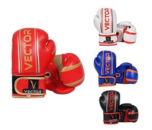 Vector Sports Kids Boxing Kickboxing Children MMA Sparring Gear Junior Heavy Bag Training Gloves 4-6OZ Maya Hide Leather Hand Crafted Pro Style