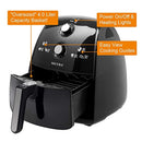 Secura 4 Liter, 4.2 Qt, Extra Large Capacity 1500 Watt Electric Hot Air Fryer and additional accessories; Recipes,Toaster rack and Skewers