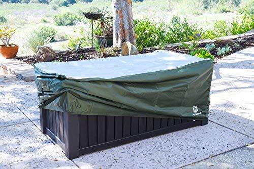 YardStash Deck Box Cover XXL to Protect Extra Wide Deck Boxes: Keter Westwood Deck Box Cover, Keter Rockwood Deck Box Cover, Keter Brightwood Deck Box Cover, Keter Sumatra Deck Box Cover & More