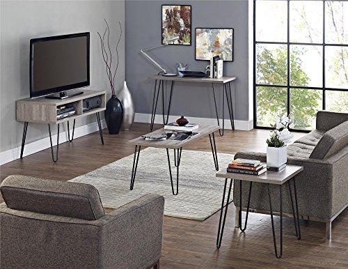 Ameriwood Home Owen Retro Desk with Metal Legs Weathered Oak