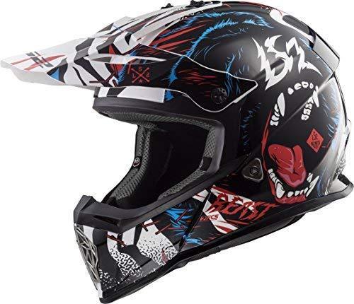 LS2 Helmets Motorcycle & Powersports Helmet's Off-Road Fast Mini V2 (Strong Red Blue, Medium)