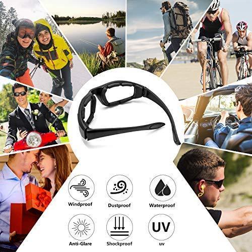 3 Pair Motorcycle Riding Glasses Padding Goggles UV Protection Dustproof WindproofMotorcycle Sunglasses with Clear Lens for Outdoor sports Actives