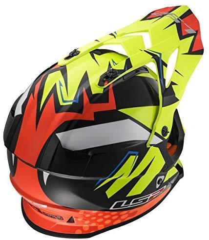 LS2 Helmets Motorcycle & Powersports Helmet's Off-Road Fast Mini V2 (Strong Red Blue, Medium)