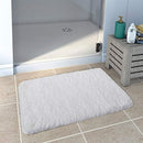 Lifewit Bath Mat White Bathroom Rug Soft Shag Water Absorbent Non-Slip Rubber, 20" x 32"