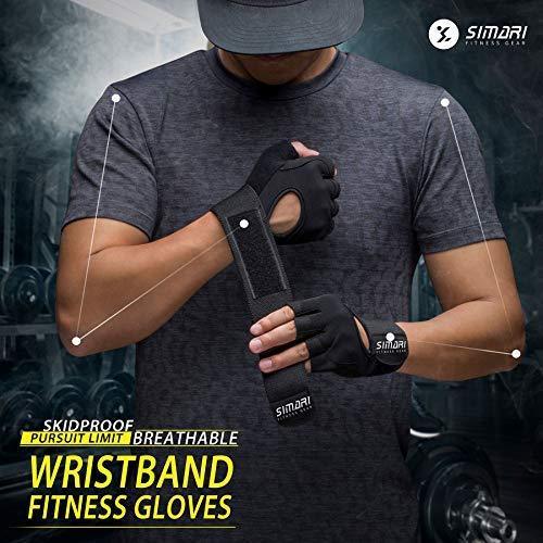 SIMARI Workout Gloves for Women Men,Training Gloves with Wrist Support for Fitness Exercise Weight Lifting Gym Lifts,Made of Microfiber SMRG905