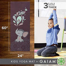 Gaiam Kids Yoga Mat Exercise Mat, Yoga for Kids with Fun Prints - Playtime for Babies, Active & Calm Toddlers and Young Children (60" L x 24" W x 3mm Thick)