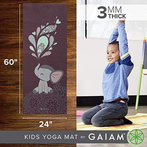 Gaiam Kids Yoga Mat Exercise Mat, Yoga for Kids with Fun Prints - Playtime for Babies, Active & Calm Toddlers and Young Children (60" L x 24" W x 3mm Thick)