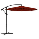 10 ft Offset Cantilever Patio Umbrella Outdoor Market Hanging Umbrellas & Crank with Cross Base and Umbrella Cover, 8 ribs (Navy Blue)