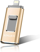 iOS Flash Drive for iPhone Photo Stick 256GB SZHUAYI Memory Stick USB 3.0 Flash Drive Thumb Drive for iPhone iPad Android and Computers (Silver-256gb)