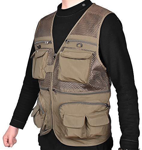 LOOGU Outdoor Fly Fishing Vest with Multi-Pockets for Fishing,Hunting, Hiking, Climbing, Traveling, Photography