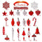 Teresa's Collections 155ct Traditional Shatterproof Christmas Ball Ornaments Decoration Red White,1.2Inch-7.09Inch,Themed Tree Skirt(Not Included)