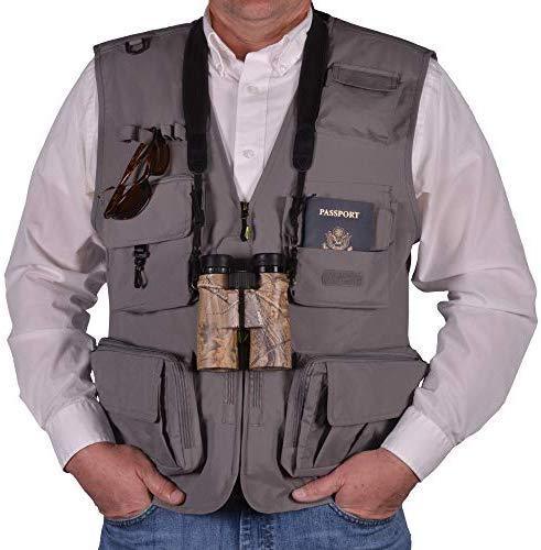 Autumn Ridge Traders Fly Fishing Photography Climbing Vest with 16 Pockets Made with Lightweight Mesh Fabric for Travelers, Sports, Hiking, Bird Watching, River Guide Adventures and Hunting.