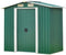 CrownLand outdoor storage shed 4x7 FT tool house garden backyard with roof green white