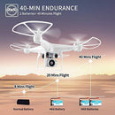 JJRC H68 RC Drone 40MINS Longer Flight Time Quadcopter with 720P Camera FPV Wifi Helicopter with 2 Batteries(20mins + 20mins), Altitude Hold, Headless Mode Remote Control Best Drone (Black)