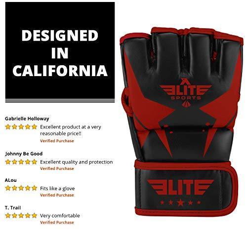 Elite Sports MMA UFC Gloves for Men, Women, and Kids, Best Mixed Martial Arts Sparring Training Grappling Fighting Gloves