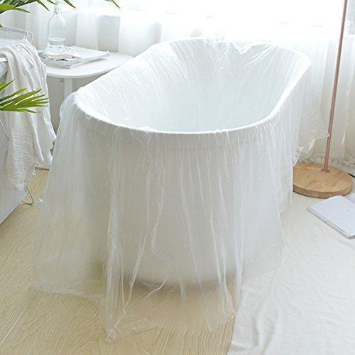 8 Pack Ultra Large Disposable Plastic Bathtub Bag Cover Liner for Salon, Household and Hotel Bath Tubs - 86 x 47 inches