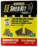 2x4basics 90192MI Custom Shed Kit with Peak Roof