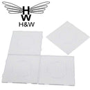 H&W 4PCS 5mm Fuse Beads Boards, Large Clear Pegboards Kits, with Gift 4 Lroning Paper (WA3-Z1)