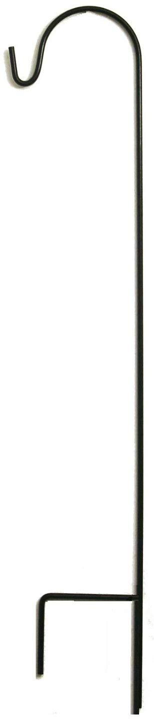 Black Shepherd Hook 48 Inch, 10MM Thick, Super Strong, Rust Resistant Steel Hook Ideal for Use at Weddings, Hanging Plant Baskets,  Bird Feeders, (10, Black) by AshmanOnline