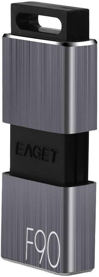 EAGET F90 USB 3.0 High Speed Capless USB Flash Drive,Water Resistant Pen Drive,Shock Resistant Thumb Drive,128GB