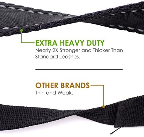 Paw Lifestyles Heavy Duty Dog Leash - 2 Handles - Padded Traffic Handle for Extra Control, 7ft Long - Perfect Leashes for Medium to Large Dogs