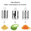 Vegetable Mandoline Slicer Chopper Grater-Speedy Manual Rotary Drum Grater Countertop Food Slicer Fruit Cheese Nut Chopper Cutter Shredder Grinder