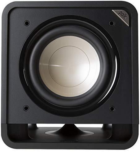 Polk Audio HTS 10 Powered Subwoofer with Power Port Technology | 10” Woofer, up to 200W Amp | For the Ultimate Home Theater Experience | Modern Sub that Fits in any Setting | Washed Black Walnut