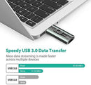 USB 3.0 Flash Drive 128GB iPhone Memory Stick, EATOP iPhone Flash Drive with 4 Ports, Photo Stick Compatible for iPhone/iPad/Android and Computer, iPhone Photo Stick with OTG Adapter (Dark Green)