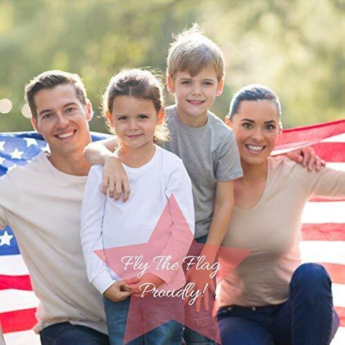 American Flag 3x5 ft - Heavy-Duty US Flag - Embroidered Stars - Nylon USA Flag Built for Outdoors - Sewn Stripes - UV Protection - Brass Grommets