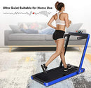 OppsDecor Under Desk Treadmill 2in1 Walking Running Machine Electric Treadmill Folding Pad Treadmill with Remote Control and Bluetooth Speaker for Home & Office Workout Indoor Exercise Machine