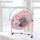 OPOLAR Battery Operated Rechargeable Desk Fan for Home Camping Hurricane, 9 Inch Battery Powered USB Fan with Metal Frame, Quiet Portable Fan with 5200 mAh Capacity & Strong Airflow