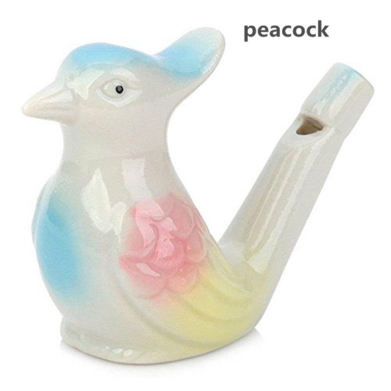 PHEVOS Porcelain Bird Water Whistles, Real Bird Singing,Nostalgic Music Bath Toys(4 Bird)