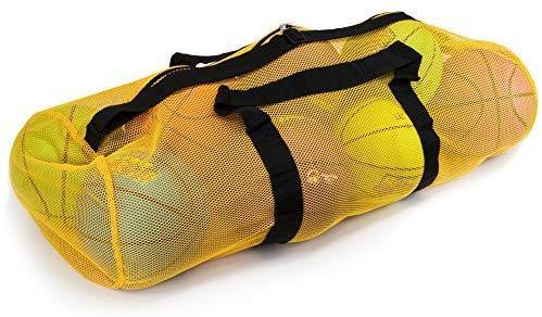 Crown Sporting Goods 39" Mesh Sports Ball Bag with Adjustable Shoulder Strap, Oversize Duffle - Great for Carrying Gym Equipment, Jerseys, Laundry