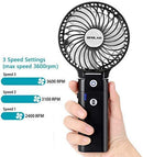 OPOLAR 10400mAh Battery Operated Fan, Portable Handheld Fan with 10-40 Hours Working Time,3 Setting, Strong Wind,Foldable Design, for Travel, Hurricanes, Camping and Outdoor Activities