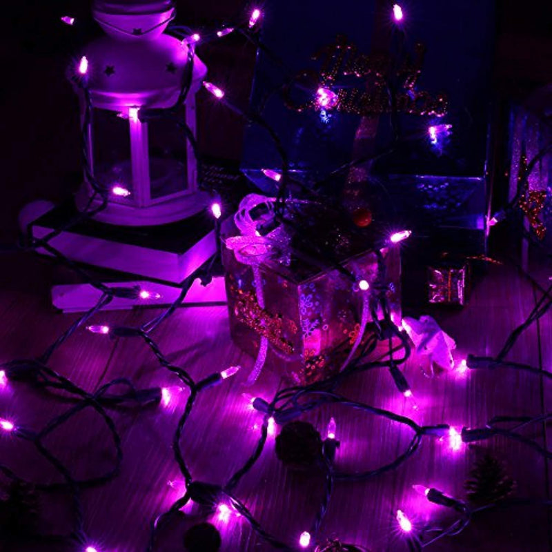 Brizled Purple Halloween Lights, 100 LED 33ft Halloween String Lights, 120V UL Certified Christmas Lights Connectable Mini Light for Indoor&Outdoor, Halloween, Christmas, Party and Holiday Decoration