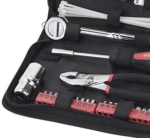 Apollo Tools DT9774 SAE Auto Tool Kit with Zippered Case, 56-Piece