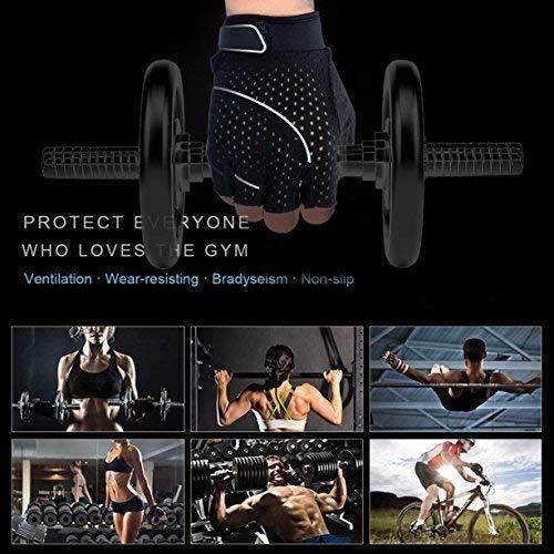 Tourdarson Weight Lifting Gym Gloves Microfiber & Anti-Slip Silica Gel Grip Padded Workout Gloves for Weightlifting, Cross Training, Gym, Fitness, Bodybuilding Men & Women